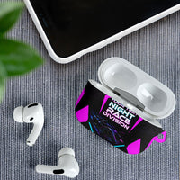 Personalized Night Race Division AirPods Case Cyberpunk Racing Synthwave Motorsport Neon Graphic