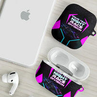 Personalized Night Race Division AirPods Case Cyberpunk Racing Synthwave Motorsport Neon Graphic