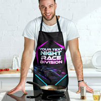 Personalized Night Race Division Apron Cyberpunk Racing Synthwave Motorsport Neon Graphic