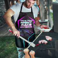 Personalized Night Race Division Apron Cyberpunk Racing Synthwave Motorsport Neon Graphic