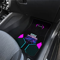 Personalized Night Race Division Car Mats Cyberpunk Racing Synthwave Motorsport Neon Graphic