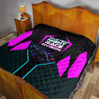 Personalized Night Race Division Quilt Cyberpunk Racing Synthwave Motorsport Neon Graphic