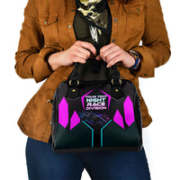 Personalized Night Race Division Shoulder Handbag Cyberpunk Racing Synthwave Motorsport Neon Graphic