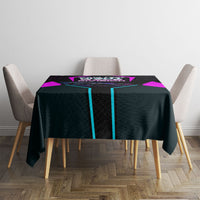 Personalized Night Race Division Tablecloth Cyberpunk Racing Synthwave Motorsport Neon Graphic