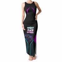 Personalized Night Race Division Tank Maxi Dress Cyberpunk Racing Synthwave Motorsport Neon Graphic
