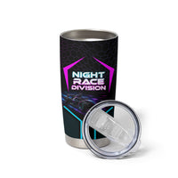 Personalized Night Race Division Tumbler Cup Cyberpunk Racing Synthwave Motorsport Neon Graphic