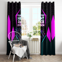 Personalized Night Race Division Window Curtain Cyberpunk Racing Synthwave Motorsport Neon Graphic