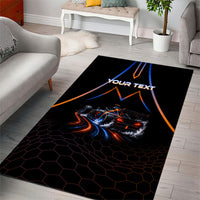 Personalized Night Race Division Motorsport Area Rug Futuristic Neon Open Wheel Auto Racing