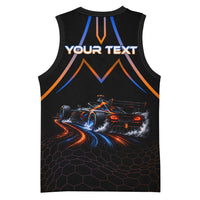 Personalized Night Race Division Motorsport Basketball Jersey Futuristic Neon Open Wheel Auto Racing
