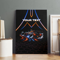 Personalized Night Race Division Motorsport Canvas Wall Art Futuristic Neon Open Wheel Auto Racing