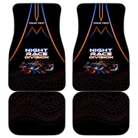 Personalized Night Race Division Motorsport Car Mats Futuristic Neon Open Wheel Auto Racing