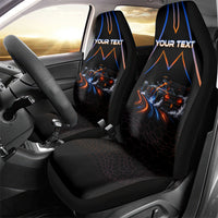 Personalized Night Race Division Motorsport Car Seat Cover Futuristic Neon Open Wheel Auto Racing