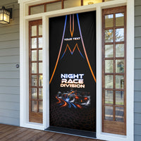 Personalized Night Race Division Motorsport Door Cover Futuristic Neon Open Wheel Auto Racing