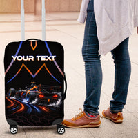 Personalized Night Race Division Motorsport Luggage Cover Futuristic Neon Open Wheel Auto Racing
