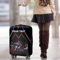 Personalized Night Race Division Motorsport Luggage Cover Futuristic Neon Open Wheel Auto Racing