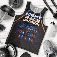 Personalized Night Race Division Motorsport Men Tank Top Futuristic Neon Open Wheel Auto Racing