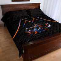 Personalized Night Race Division Motorsport Quilt Bed Set Futuristic Neon Open Wheel Auto Racing