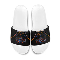 Personalized Night Race Division Motorsport Slide Sandals Futuristic Neon Open Wheel Auto Racing