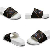 Personalized Night Race Division Motorsport Slide Sandals Futuristic Neon Open Wheel Auto Racing