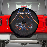 Personalized Night Race Division Motorsport Spare Tire Cover Futuristic Neon Open Wheel Auto Racing