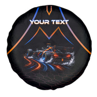 Personalized Night Race Division Motorsport Spare Tire Cover Futuristic Neon Open Wheel Auto Racing