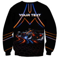 Personalized Night Race Division Motorsport Sweatshirt Futuristic Neon Open Wheel Auto Racing