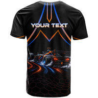 Personalized Night Race Division Motorsport T Shirt Futuristic Neon Open Wheel Auto Racing