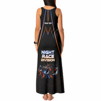 Personalized Night Race Division Motorsport Tank Maxi Dress Futuristic Neon Open Wheel Auto Racing