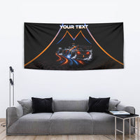 Personalized Night Race Division Motorsport Tapestry Futuristic Neon Open Wheel Auto Racing