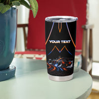 Personalized Night Race Division Motorsport Tumbler Cup Futuristic Neon Open Wheel Auto Racing