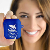 Uruguay AirPods Case with Owl Illustration Blue White Abstract Motion Design - Wonder Print Shop