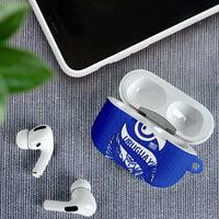 Uruguay AirPods Case with Owl Illustration Blue White Abstract Motion Design - Wonder Print Shop