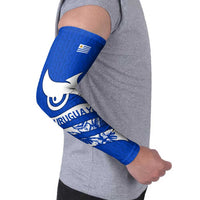 Uruguay Arm Sleeves with Owl Illustration Blue White Abstract Motion Design - Wonder Print Shop
