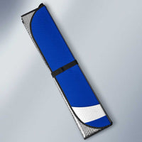 Uruguay Auto Sun Shade with National Emblem and Sun Symbol Blue White Wave - Wonder Print Shop