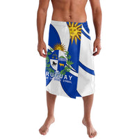 Uruguay Lavalava with National Emblem and Sun Symbol Blue White Wave - Wonder Print Shop