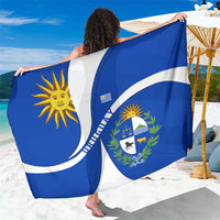 Uruguay Sarong with National Emblem and Sun Symbol Blue White Wave - Wonder Print Shop