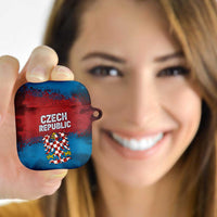 Czech Republic AirPods Case with Blue Red Gradient Design and National Coat of Arms - Wonder Print Shop