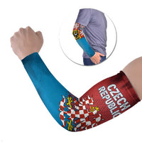 Czech Republic Arm Sleeves with Blue Red Gradient Design and National Coat of Arms - Wonder Print Shop