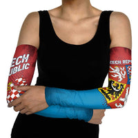 Czech Republic Arm Sleeves with Blue Red Gradient Design and National Coat of Arms - Wonder Print Shop