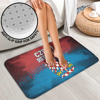 Czech Republic Bathroom Set with Blue Red Gradient Design and National Coat of Arms - Wonder Print Shop