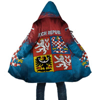 Czech Republic Cloak with Blue Red Gradient Design and National Coat of Arms - Wonder Print Shop