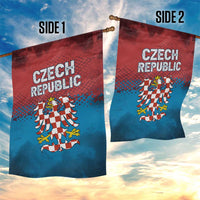Czech Republic Garden Flag with Blue Red Gradient Design and National Coat of Arms - Wonder Print Shop