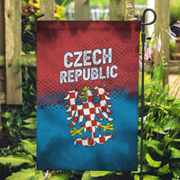 Czech Republic Garden Flag with Blue Red Gradient Design and National Coat of Arms - Wonder Print Shop
