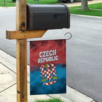 Czech Republic Garden Flag with Blue Red Gradient Design and National Coat of Arms - Wonder Print Shop