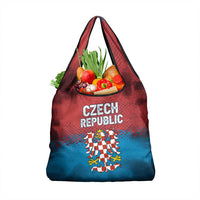 Czech Republic Grocery Bag with Blue Red Gradient Design and National Coat of Arms - Wonder Print Shop