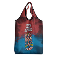 Czech Republic Grocery Bag with Blue Red Gradient Design and National Coat of Arms - Wonder Print Shop