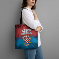 Czech Republic Tote Bag with Blue Red Gradient Design and National Coat of Arms - Wonder Print Shop