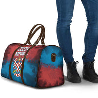 Czech Republic Travel Bag with Blue Red Gradient Design and National Coat of Arms - Wonder Print Shop
