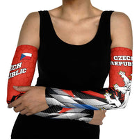 Czech Republic Arm Sleeves with Red Black Blue Brushstroke Design and National Lion - Wonder Print Shop