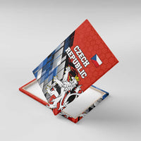 Czech Republic Canvas Wall Art with Red Black Blue Brushstroke Design and National Lion - Wonder Print Shop